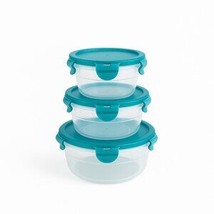 LocknLock Round Food Storage Containers – Set of 3